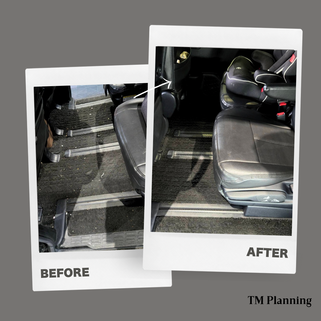 車内清掃ビフォーアフター 1